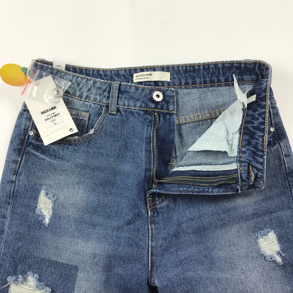 Ghiaccio & Limone Hot Denim Cropped Boyfriend Jean - Picture 4 of 8